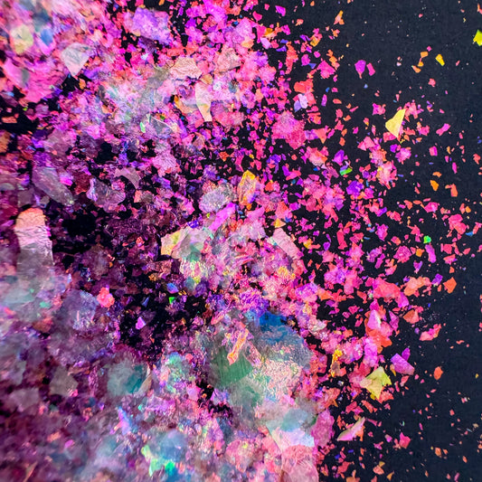 Magenta-Orange-Gold Iridescent Flakes, photo 31