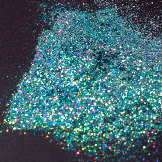 Bright Cyan Holographic Mixed Glitter, photo 2