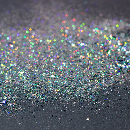 Steel Blue Holographic Mixed Glitter, photo 2