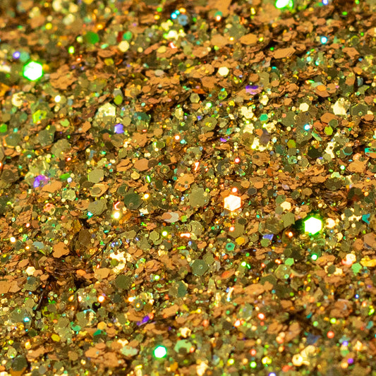 Bright Gold Holographic Mixed Glitter, photo 2