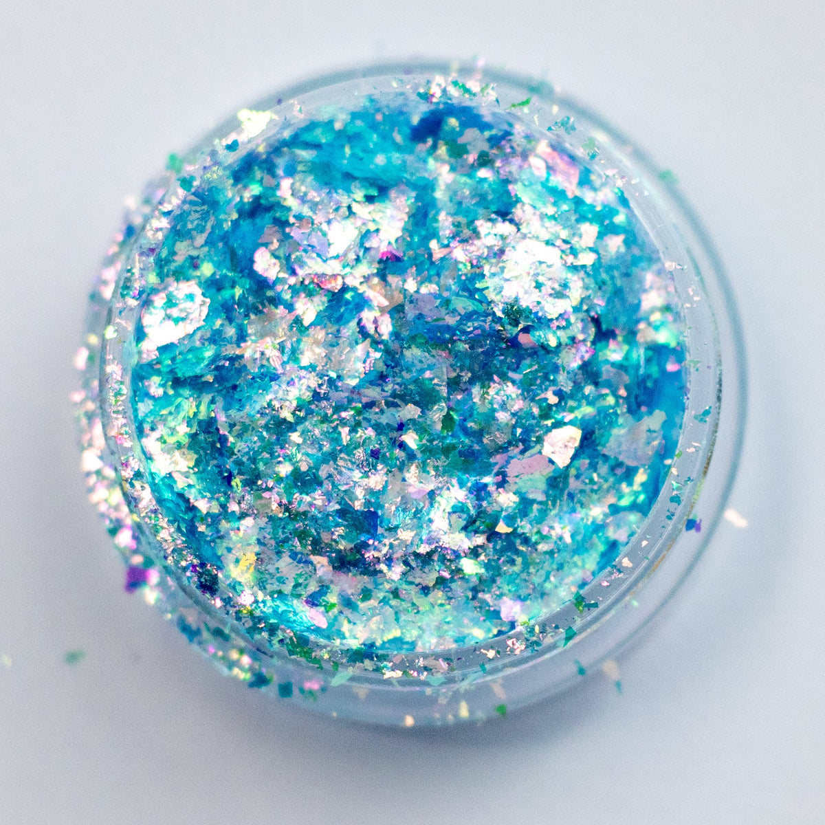 Sky Blue-Green-Pink Aurora Flakes, photo 1