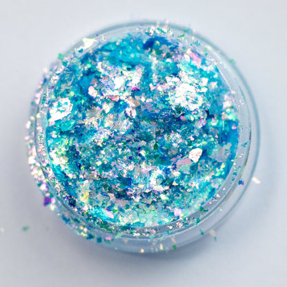Sky Blue-Green-Pink Aurora Flakes, photo 1