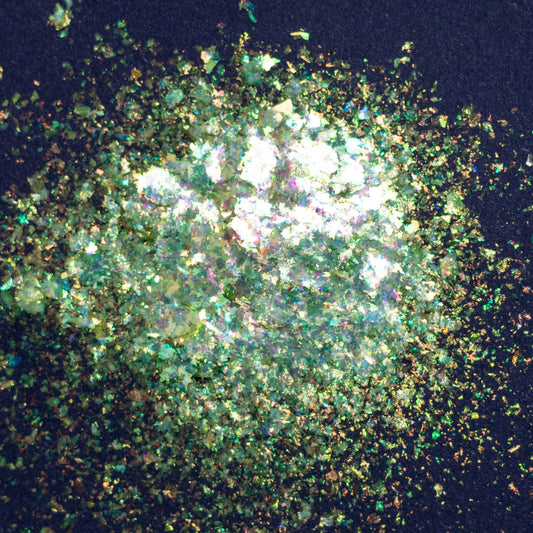 Spring Green-Gold Aurora Flakes, photo 8