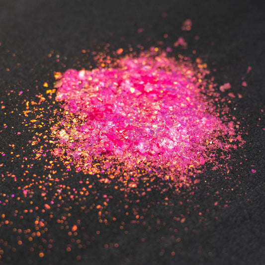 Bright Pink Amber-Indigo Aurora Flakes, photo 12