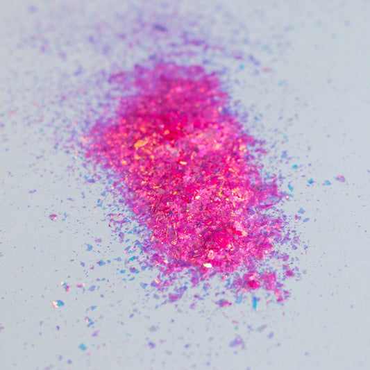 Bright Pink Amber-Indigo Aurora Flakes, photo 14