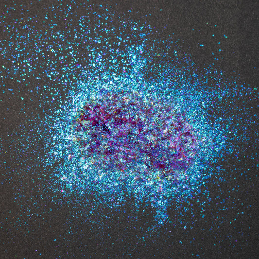 Ice Blue-Cyan-Magenta Aurora Flakes, photo 8