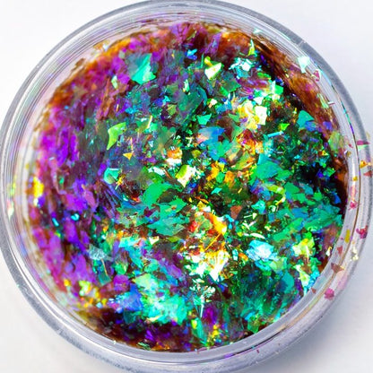 Green-Cyan-Copper Chameleon Flakes, photo 4