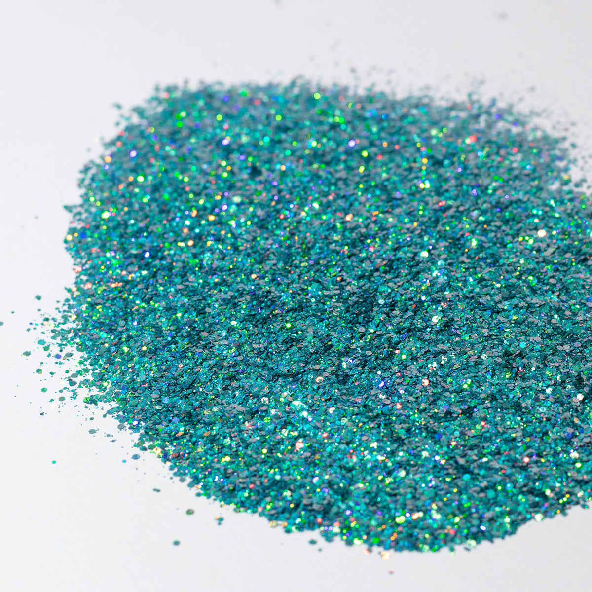 Bright Cyan Holographic Mixed Glitter, photo 1