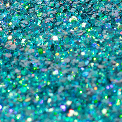 Bright Cyan Holographic Mixed Glitter, photo 3