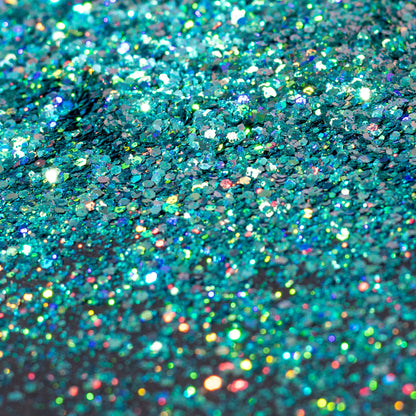 Bright Cyan Holographic Mixed Glitter, photo 5