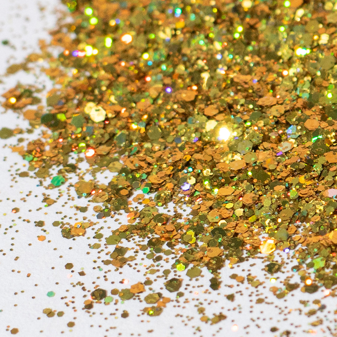 Bright Gold Holographic Mixed Glitter, photo 3