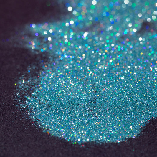 Bright Cyan Holographic Fine Glitter, photo 2