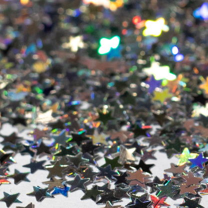 Silver Holographic Star Glitter, photo 3