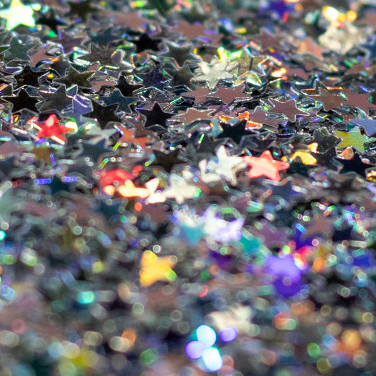 Silver Holographic Star Glitter, photo 5