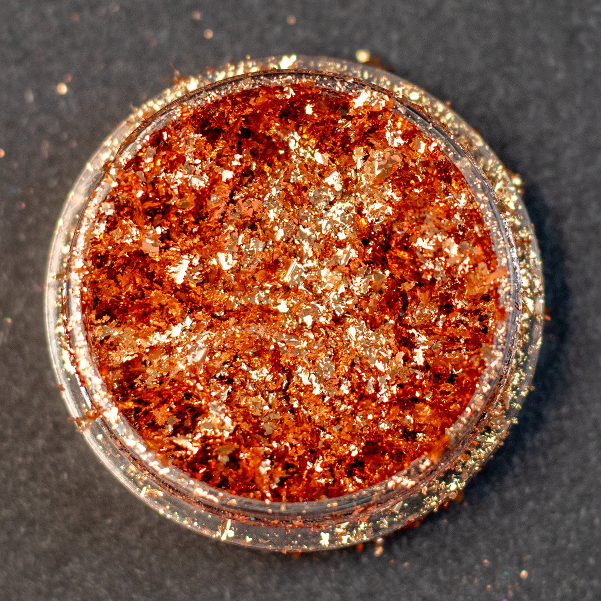 Champagne Copper Metallic Flakes, photo 3